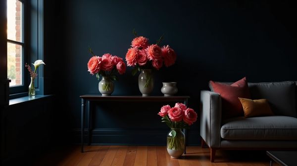 Cinq associations de fleurs qui fonctionnent dans un salon sombre