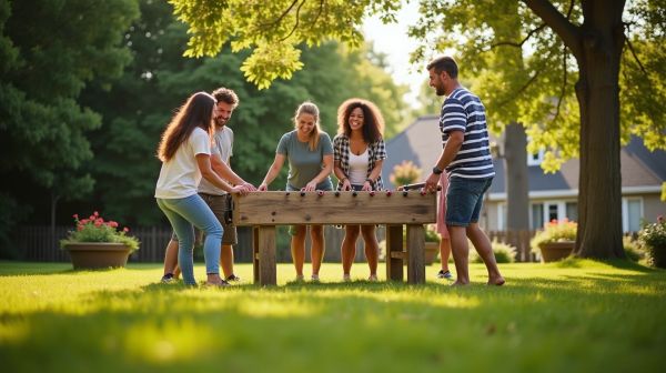 Profitez du babyfoot extérieur Stella pour des moments conviviaux en plein air